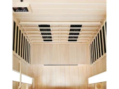 Sauna infravermelha de luxo com cromoterapia para 2 pessoas NARVIK com cromoterapia de 5 cores e rádio FM
