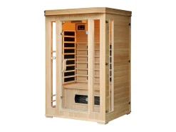 Sauna infravermelha de luxo com cromoterapia para 2 pessoas NARVIK com cromoterapia de 5 cores e rádio FM