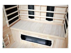 Sauna infravermelha de luxo com cromoterapia para 2 pessoas NARVIK com cromoterapia de 5 cores e rádio FM