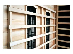 Sauna infravermelha de luxo com cromoterapia para 2 pessoas NARVIK com cromoterapia de 5 cores e rádio FM