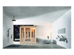 Sauna infravermelho de luxo para 4/5 pessoas com cromoterapia e rádio FM