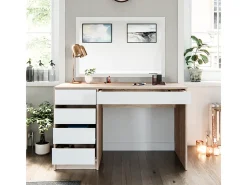 Schminktisch branco/sonoma 120x55x75 sherry