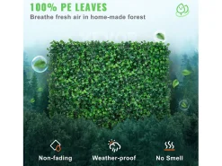 Sebe Artificial SucceBuy Painéis de Sebe Artificial UV com 12 Peças, 50.8 cm x 50.8 cm, Verdes, para Decoração de Vedações