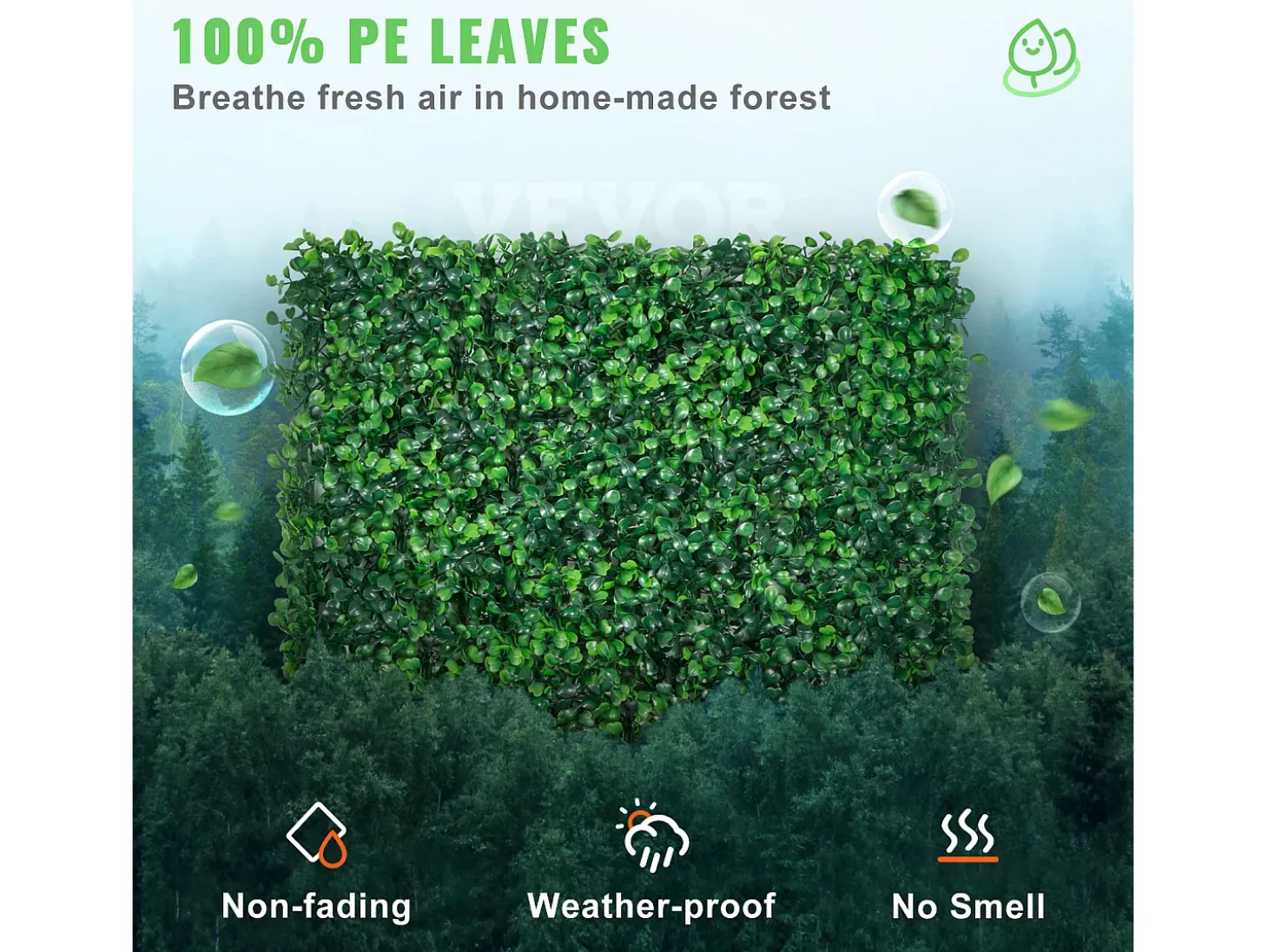 Sebe Artificial SucceBuy Painéis de Sebe Artificial UV com 12 Peças, 50.8 cm x 50.8 cm, Verdes, para Decoração de Vedações