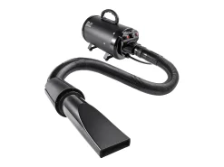 Secador de Pelos para Animais de Estimação SucceBuy 2000 W, Velocidade Ajustável, 4 Bicos, Preto