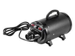 Secador de Pelos para Animais de Estimação SucceBuy 2000 W, Velocidade Ajustável, 4 Bicos, Preto