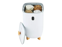 Secador de Toalhas SucceBuy, Balde de Aquecimento de Toalhas 35L, Tela LED, Função de Secagem, Minuterio, Branco