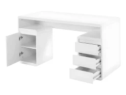 Secretária arrumação e 3 gavetas SERGUEI - MDF lacado branco