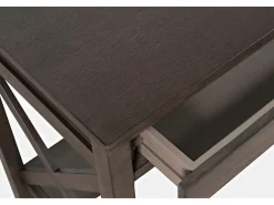Secretária castanho escuro Avola AV2025-30B 76x79x51 cm