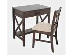 Secretária castanho escuro Avola AV2025-30B 76x79x51 cm