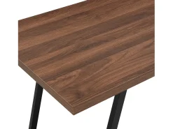 Secretária 140*60cm - estilo industrial - com suporte para computador e armário amovível - Castanho