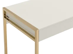 Secretária com 2 gavetas em MDF e metal bege e dourado - MASON de Pascal Morabito