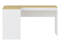 Secretária com arrumação em cor branco e natural - RIDOVA