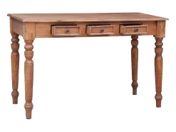 Secretária com gavetas 117x57x75 cm madeira de mogno maciça