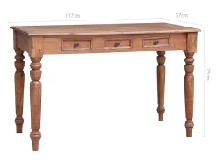 Secretária com gavetas 117x57x75 cm madeira de mogno maciça