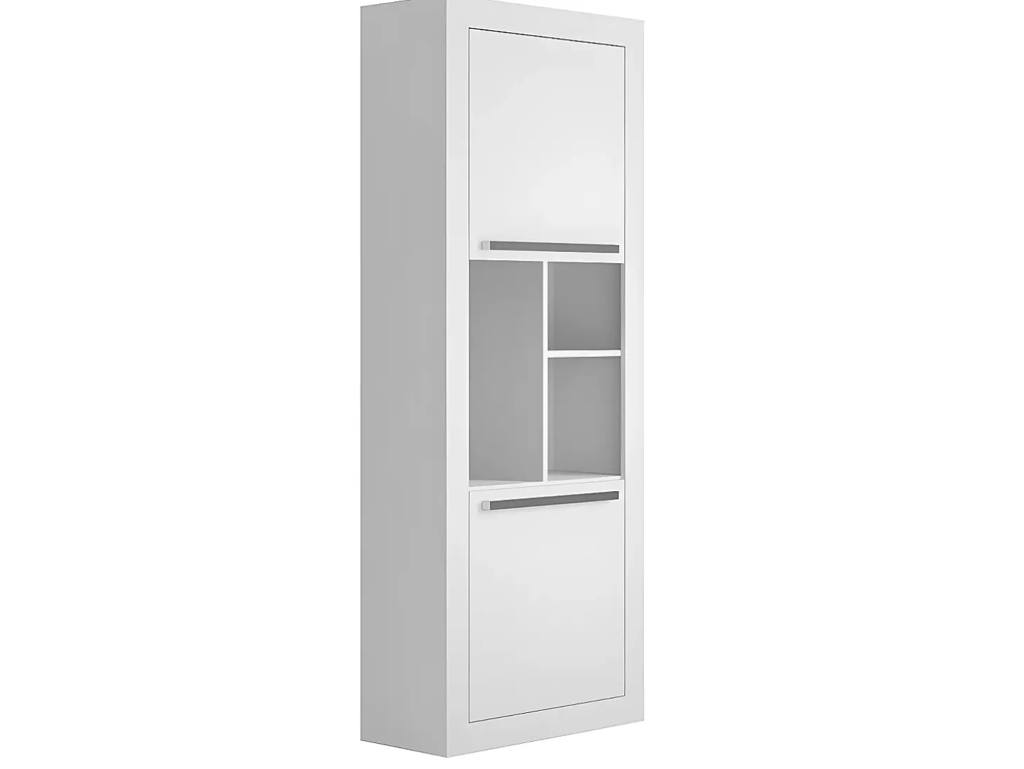Secretária de canto amovível 2 gavetas e 2 portas cor branco. EVAN