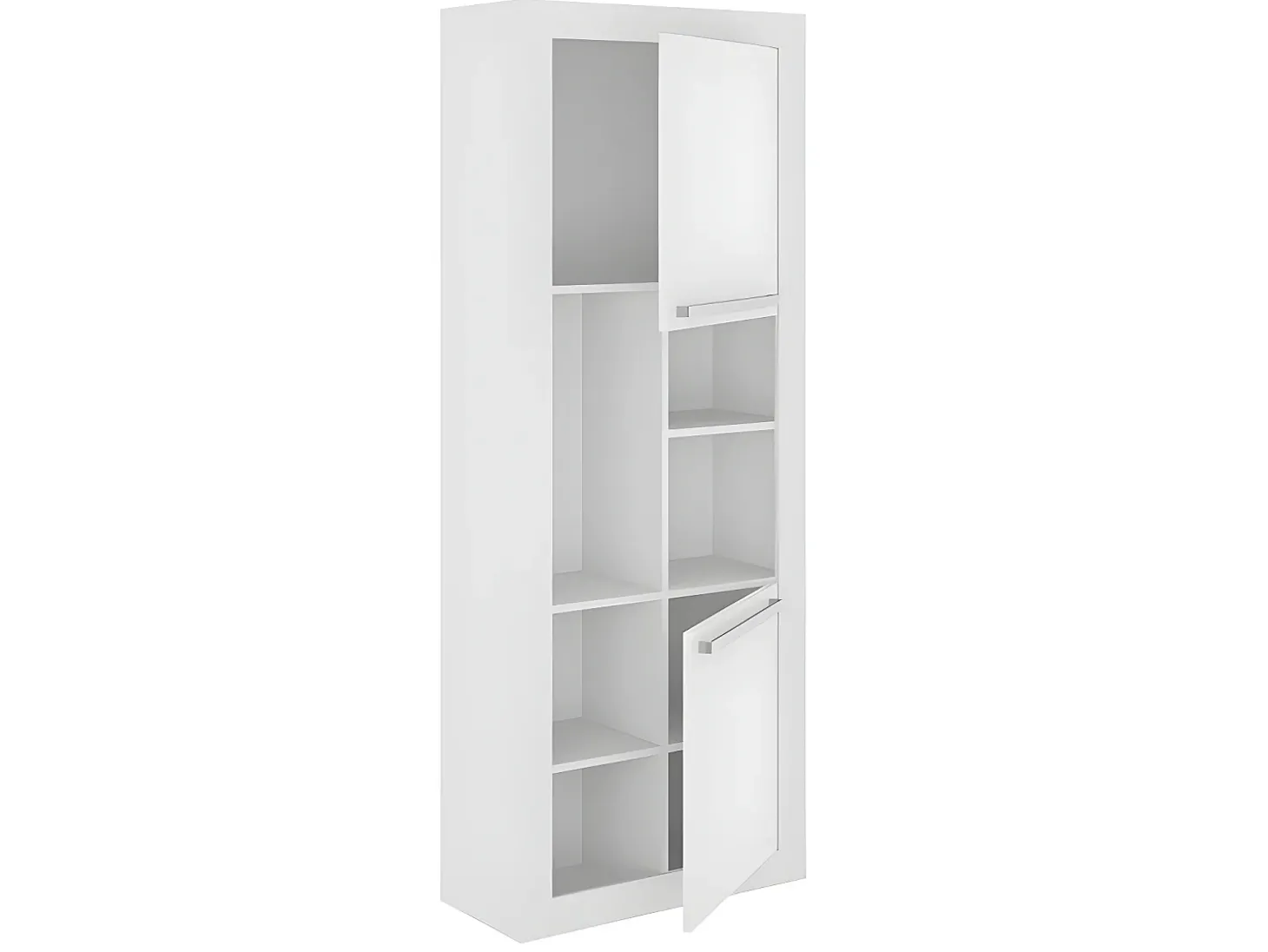 Secretária de canto amovível 2 gavetas e 2 portas cor branco. EVAN