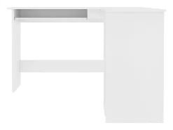 Secretária de canto forma L 120x140x75 cm contraplacado branco