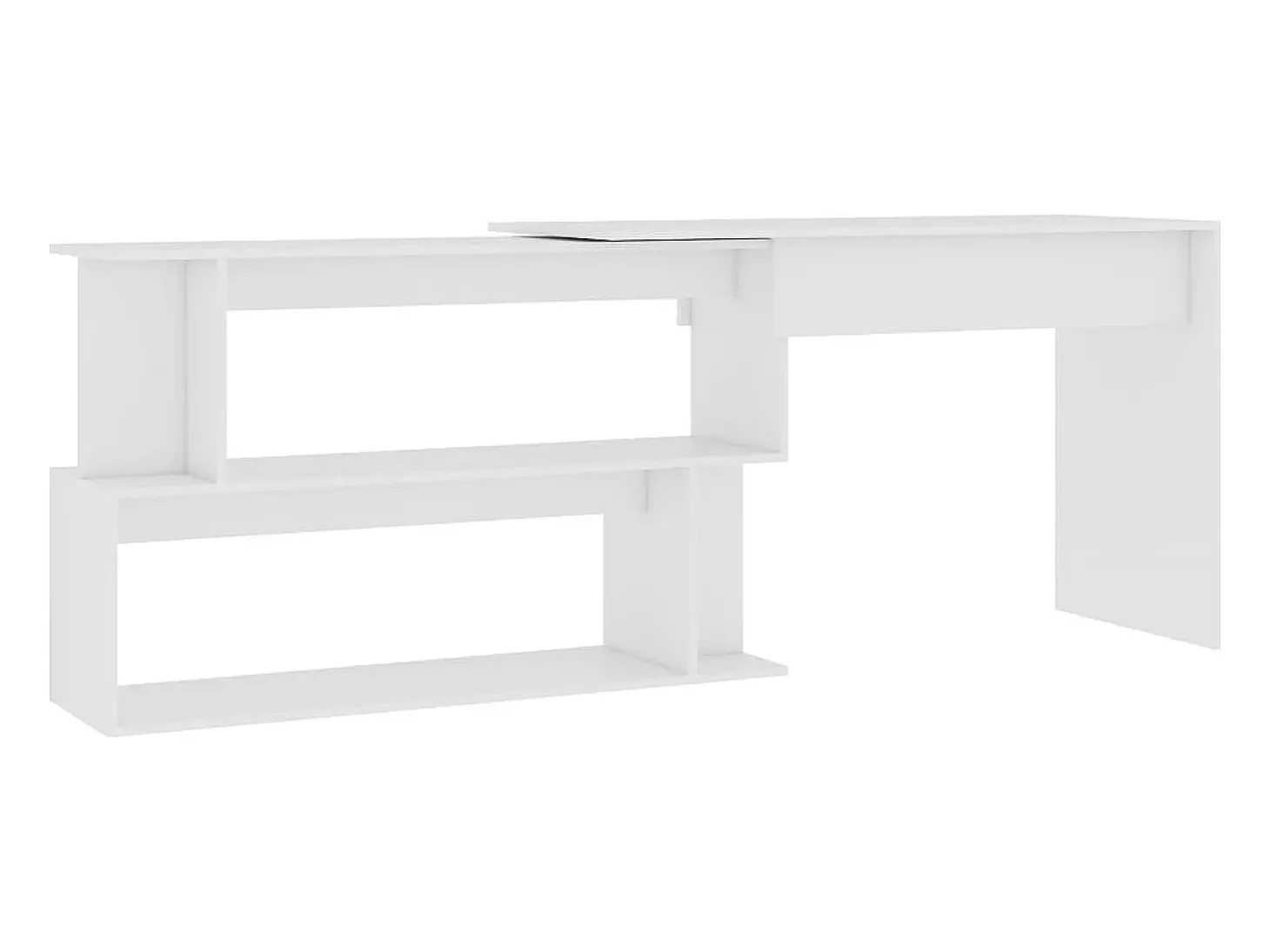 Secretária de canto 200x50x76 cm derivados de madeira branco