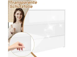 Secretária dobrável com carregador sem fios - 115 x 51 x 93 cm - Aparador e secretária 2 em 1 - aglomerado - branco