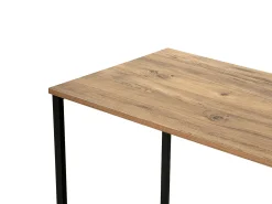Secretária dupla com arrumação cor natural e preto - DERVILO