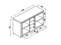 Secretária extensível com tampo giratório 360° em MDF natural e preto - PAVELO