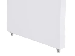 Secretária extensível com tampo giratório 360º MDF lacado branco e dourado - NICEPHORE II