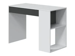 Secretária Masster 1 Gaveta Branco Artik/Cinza Antracite 73x101x50 cm