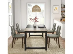 Secretária para portátil, secretária, secretária de estudo para teletrabalho, estação de trabalho para escritório, quarto, fácil de montar (cinza vintage/preto, 180 x 80 x 75 cm)