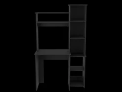 Secretária Versailles com prateleira , 162.30 cm X 98.29 cm X 45.21 cm , Preto