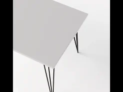 Secretária VOSS 138 x 68 cm para escritório, gabinete, estúdio Cinza