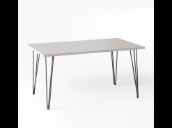 Secretária VOSS 138 x 68 cm para escritório, gabinete, estúdio Cinza