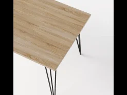Secretária VOSS 138 x 68 cm para escritório, gabinete, estúdio Carvalho Sonoma