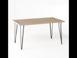 Secretária VOSS 138 x 68 cm para escritório, gabinete, estúdio Carvalho Sonoma