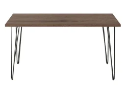 Secretária VOSS 138 x 68 cm para escritório, gabinete, estúdio Carvalho Chocolate