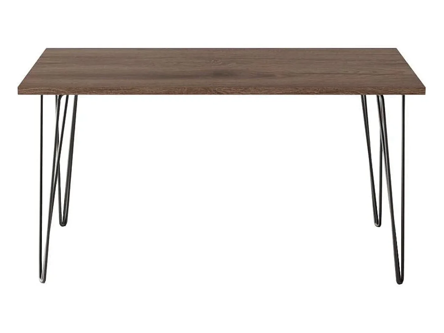 Secretária VOSS 138 x 68 cm para escritório, gabinete, estúdio Carvalho Chocolate