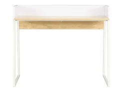 Secretária 90x60x88 cm branco e carvalho