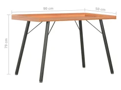 Secretária 90x50x79 cm castanho