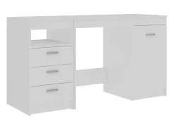 Secretária 140x50x76 cm contraplacado branco