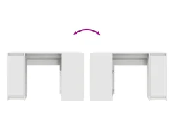 Secretária 120x42x76 cm derivados de madeira branco