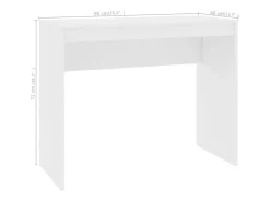 Secretária 90x40x72 cm derivados de madeira branco