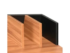 Secretária 80x50x84 cm preto e castanho