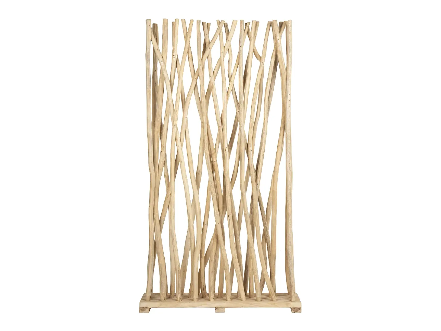 Separador de divisão em madeira de teca - C. 100 x L. 25 x A. 180 cm - Natural - GAYANA