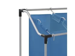 Separador de Roupa Suja com 3 Sacos em Aço Azul - Organize Sua Lavanderia