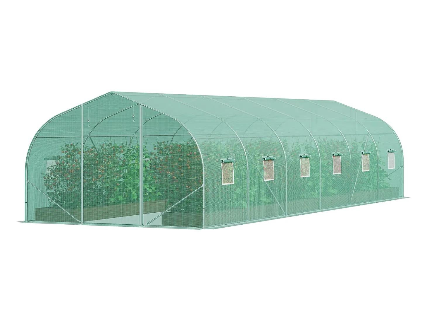 Serra de Tunel SucceBuy, Serra de Tunel de 900x300x200 cm, Quadro Galvanizado, com Quadro de Aço Galvanizado, Cobertura em PE, Verde
