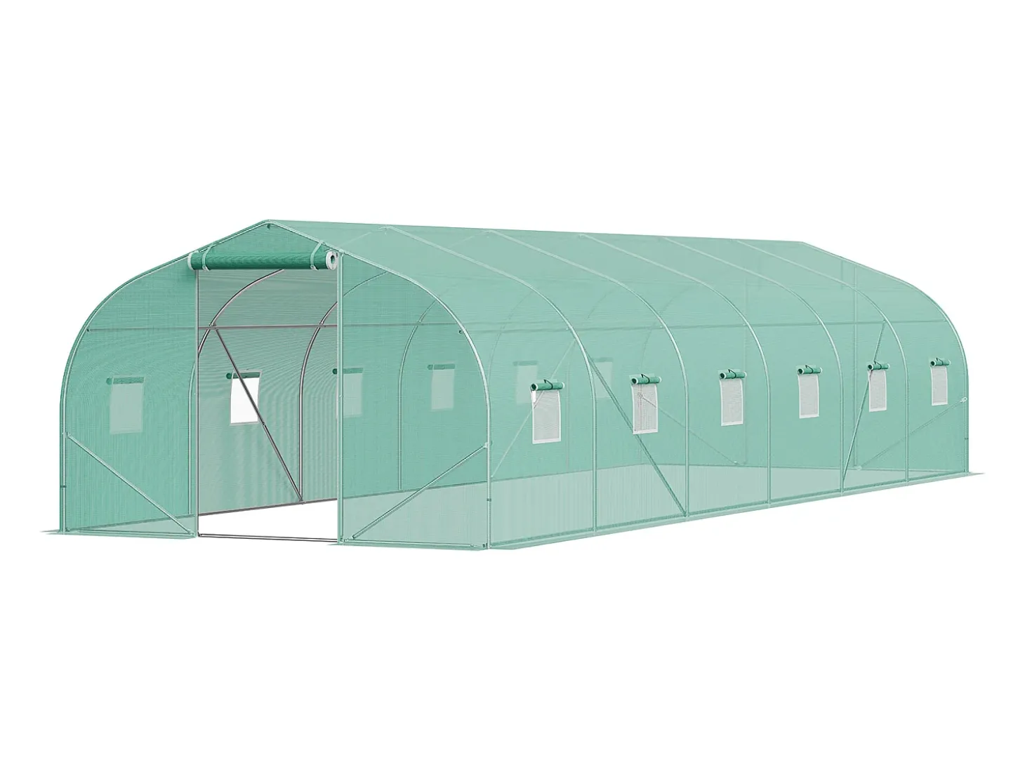 Serra de Tunel SucceBuy, Serra de Tunel de 900x300x200 cm, Quadro Galvanizado, com Quadro de Aço Galvanizado, Cobertura em PE, Verde
