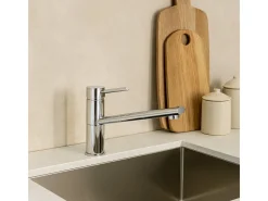 Sierra misturadora de lava-loiça bica longa cromada Essebagno