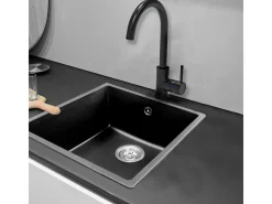 Sierra Pia com 1 cuba 54x44 em resina preta Essebagno