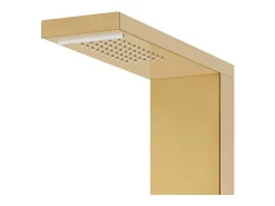 Sistema de painel de chuveiro para banheiro em aço inoxidável 130 cm acabamento dourado 02_0003110