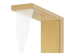 Sistema de painel de chuveiro para banheiro em aço inoxidável 130 cm acabamento dourado 02_0003110